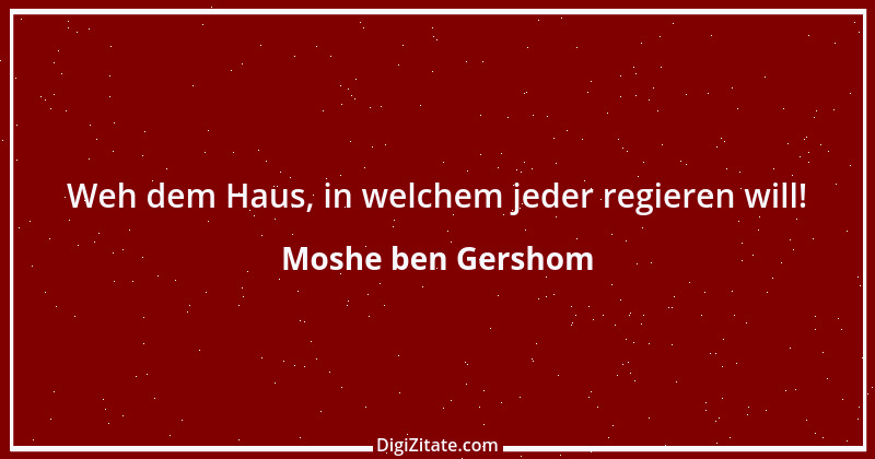 Zitat von Moshe ben Gershom 1