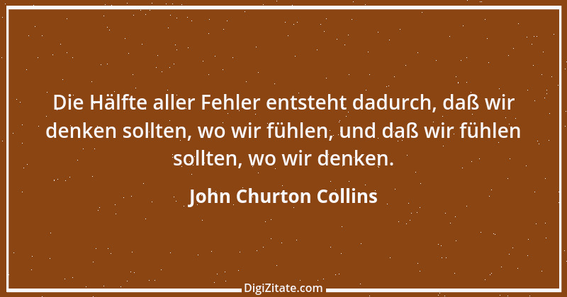 Zitat von John Churton Collins 2