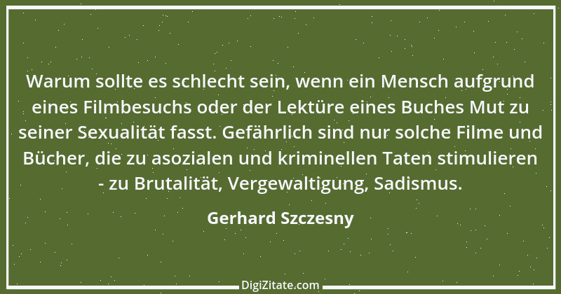 Zitat von Gerhard Szczesny 2