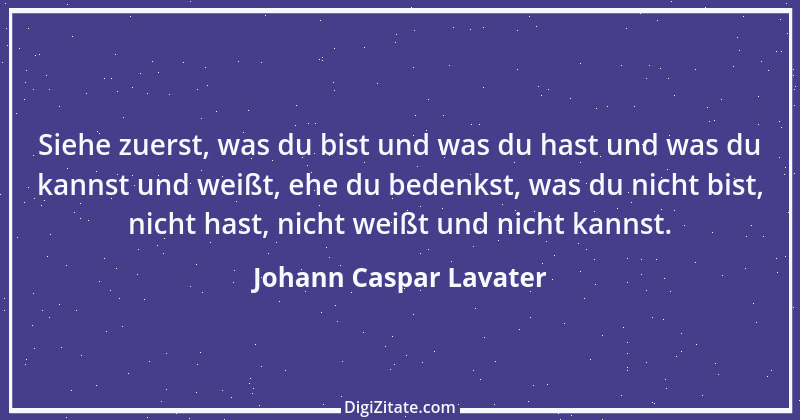 Zitat von Johann Caspar Lavater 120