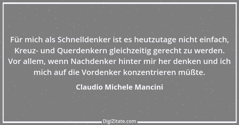 Zitat von Claudio Michele Mancini 2