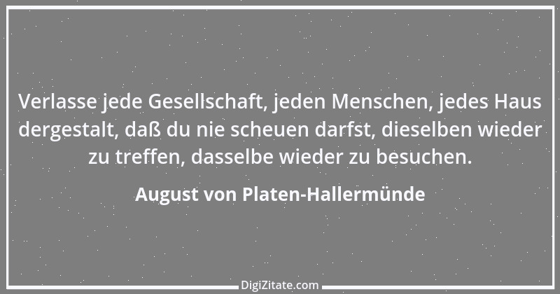 Zitat von August von Platen-Hallermünde 107