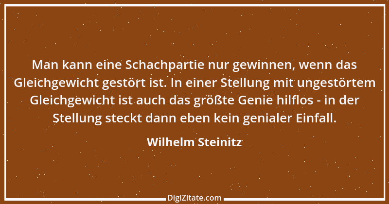 Zitat von Wilhelm Steinitz 5