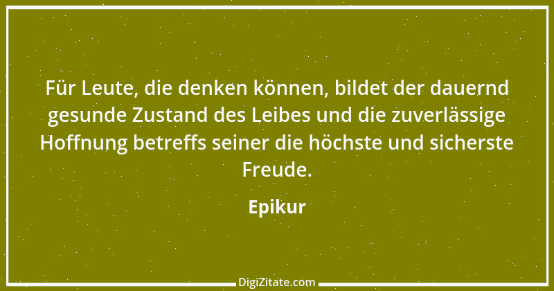 Zitat von Epikur 108