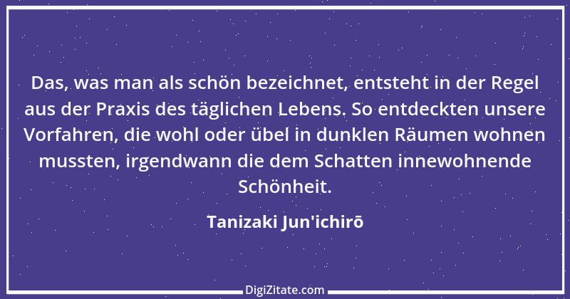 Zitat von Tanizaki Jun'ichirō 1