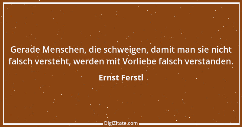 Zitat von Ernst Ferstl 1603