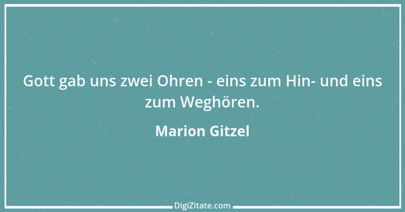 Zitat von Marion Gitzel 80