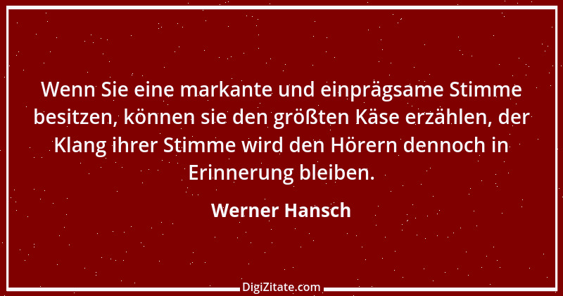 Zitat von Werner Hansch 5