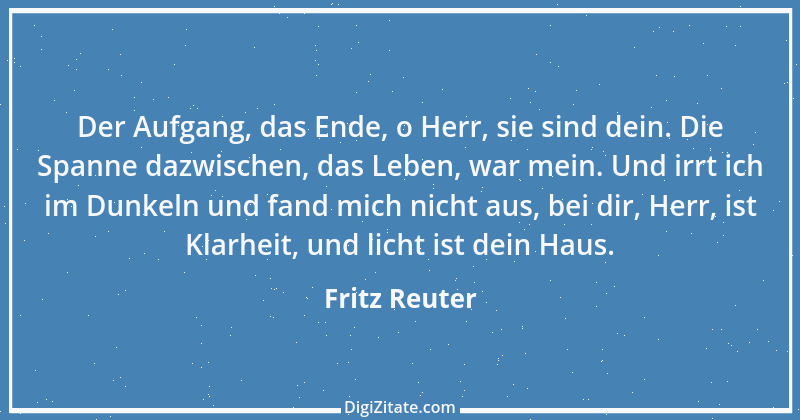 Zitat von Fritz Reuter 10