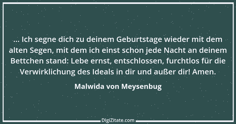 Zitat von Malwida von Meysenbug 14