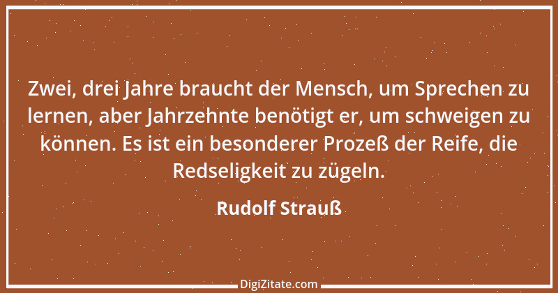 Zitat von Rudolf Strauß 1