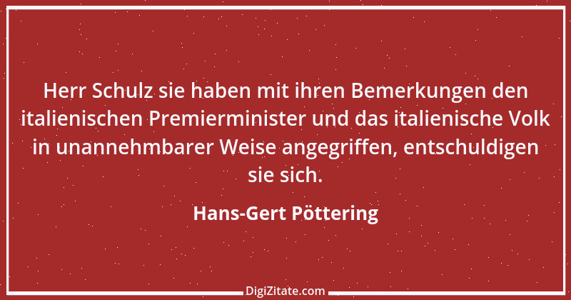 Zitat von Hans-Gert Pöttering 1