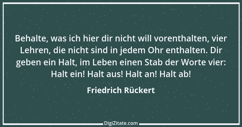 Zitat von Friedrich Rückert 150