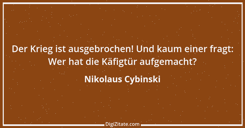 Zitat von Nikolaus Cybinski 88