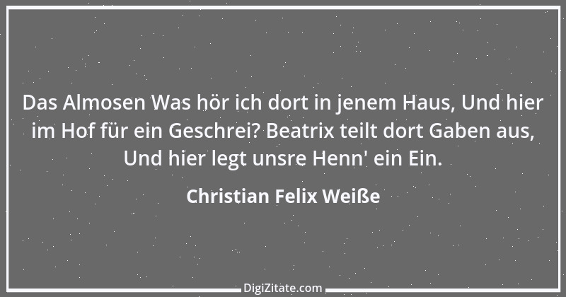 Zitat von Christian Felix Weiße 2