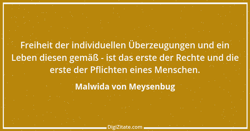 Zitat von Malwida von Meysenbug 15