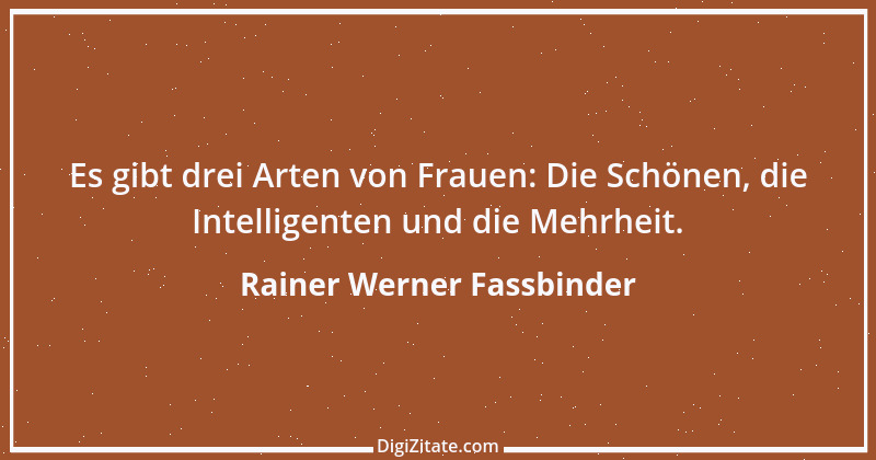 Zitat von Rainer Werner Fassbinder 1