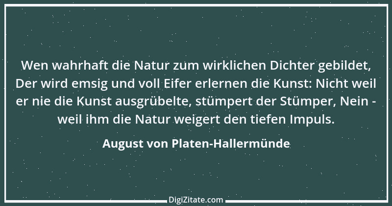 Zitat von August von Platen-Hallermünde 137