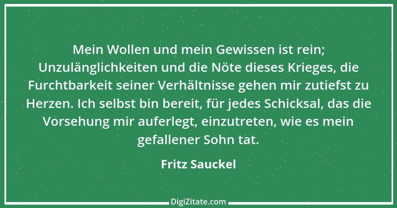 Zitat von Fritz Sauckel 1