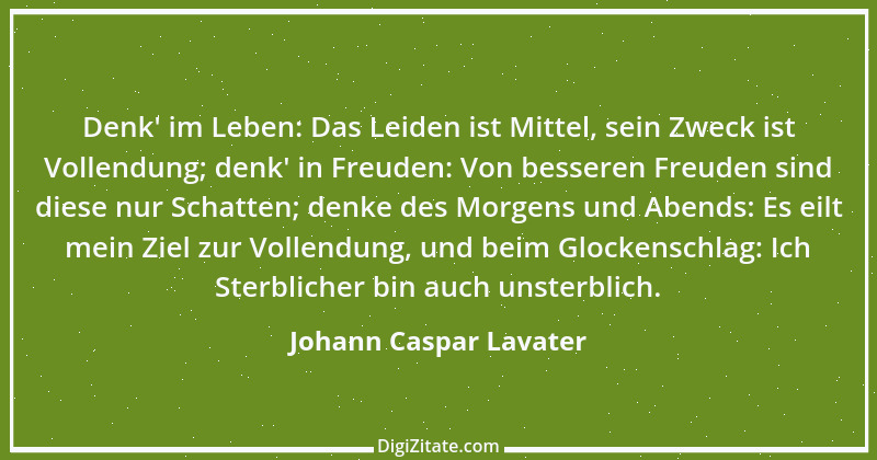 Zitat von Johann Caspar Lavater 167