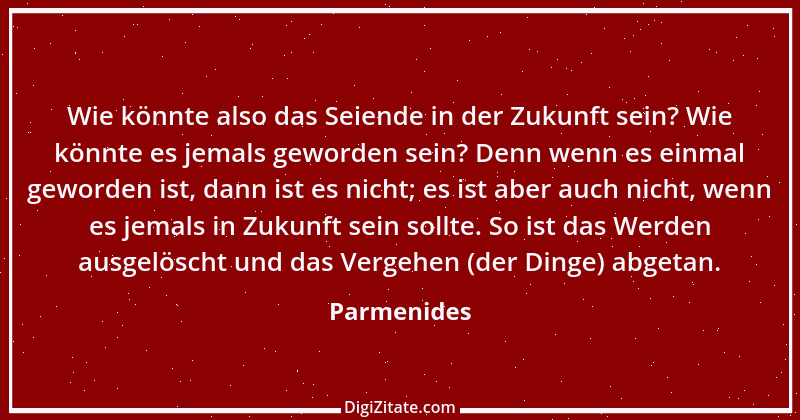 Zitat von Parmenides 7