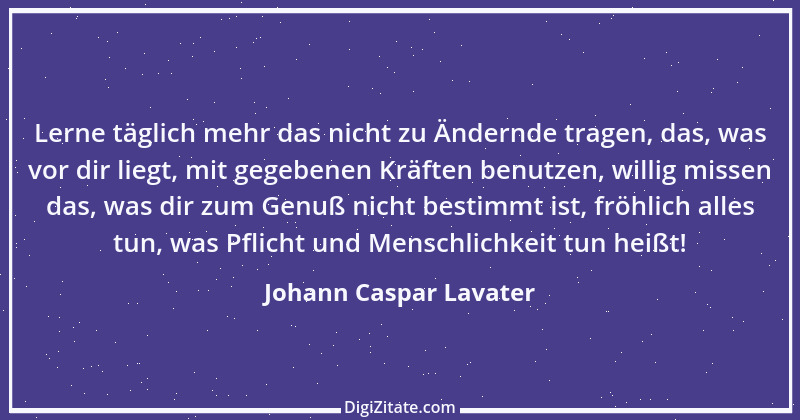 Zitat von Johann Caspar Lavater 169