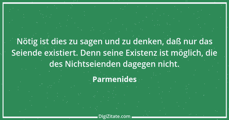 Zitat von Parmenides 9