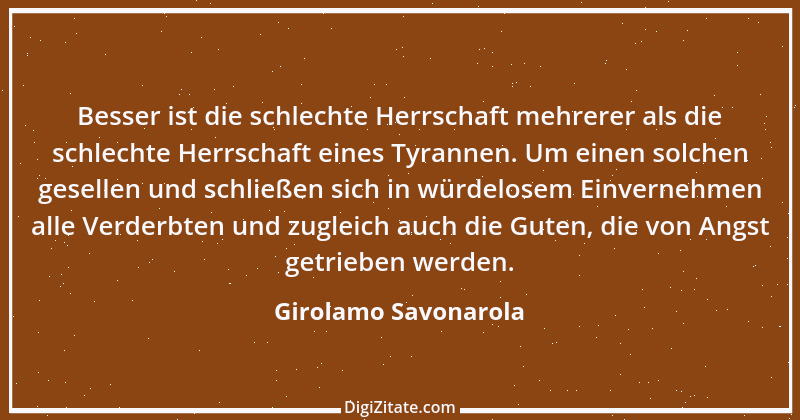 Zitat von Girolamo Savonarola 6