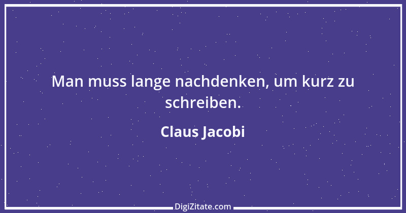 Zitat von Claus Jacobi 1