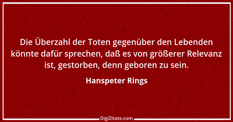 Zitat von Hanspeter Rings 100