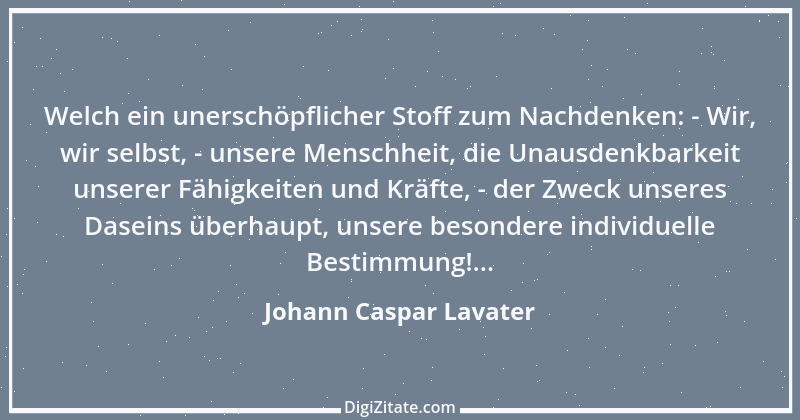 Zitat von Johann Caspar Lavater 180