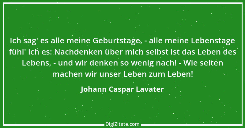 Zitat von Johann Caspar Lavater 181