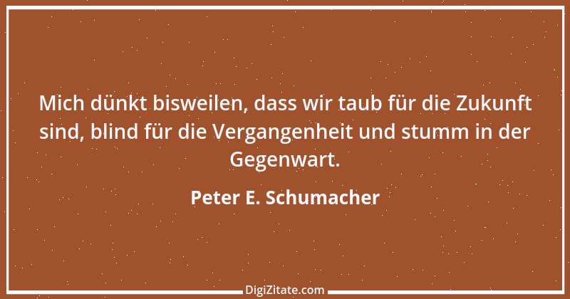 Zitat von Peter E. Schumacher 16