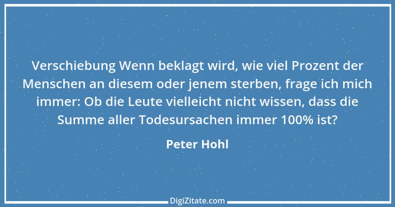 Zitat von Peter Hohl 158