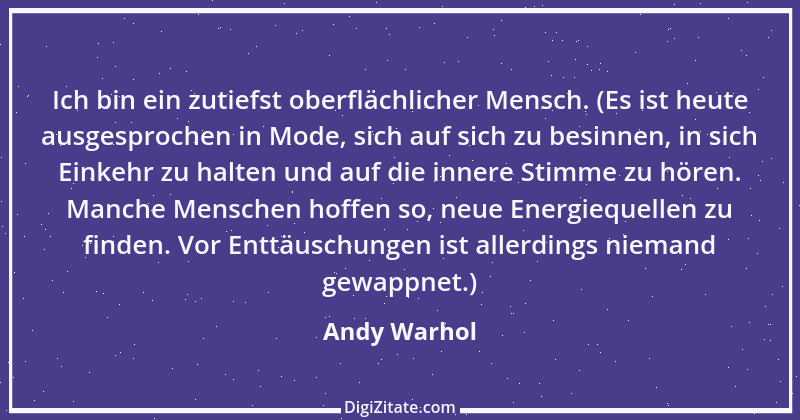 Zitat von Andy Warhol 4