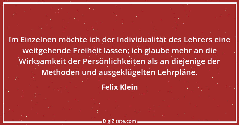 Zitat von Felix Klein 3