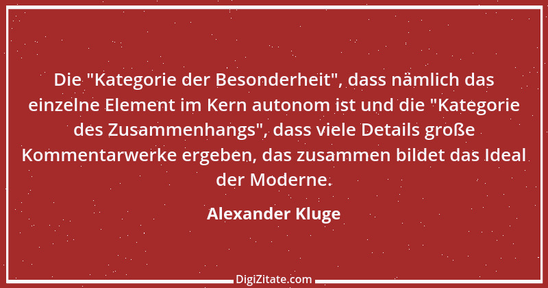 Zitat von Alexander Kluge 1