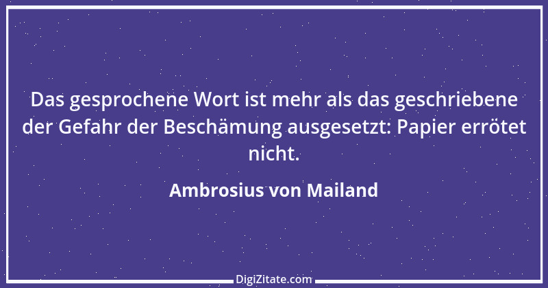 Zitat von Ambrosius von Mailand 7