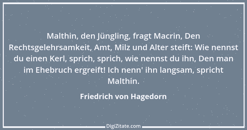 Zitat von Friedrich von Hagedorn 18