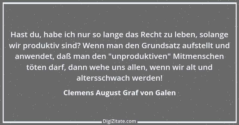 Zitat von Clemens August Graf von Galen 2