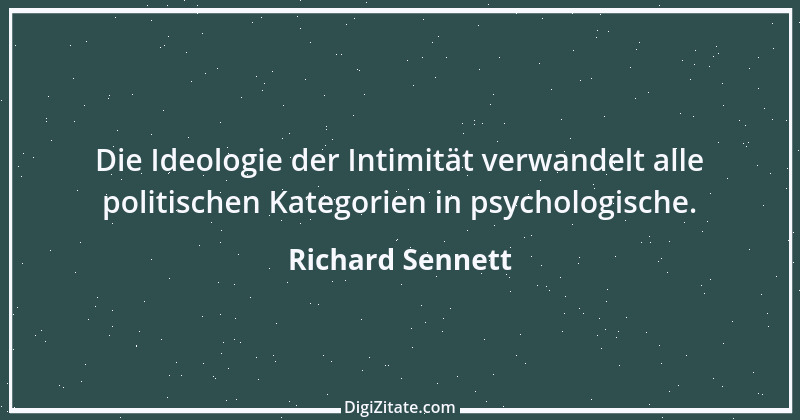 Zitat von Richard Sennett 2