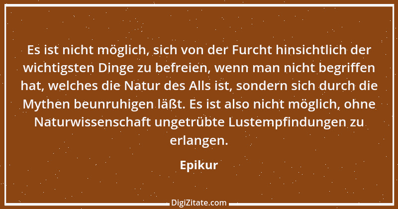 Zitat von Epikur 181