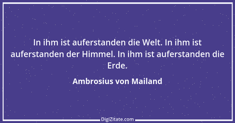 Zitat von Ambrosius von Mailand 12