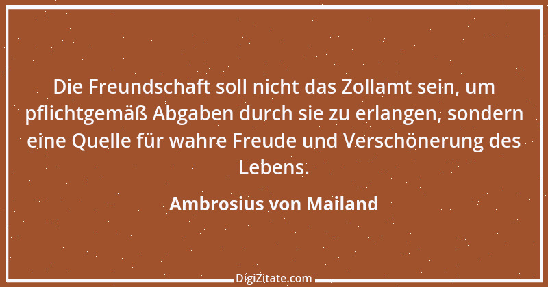 Zitat von Ambrosius von Mailand 14