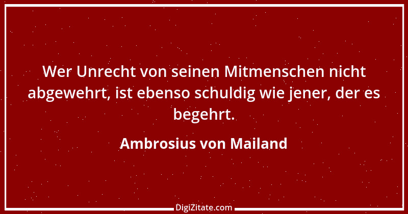 Zitat von Ambrosius von Mailand 23