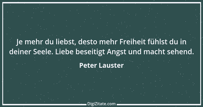 Zitat von Peter Lauster 70