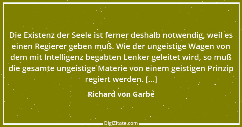 Zitat von Richard von Garbe 1