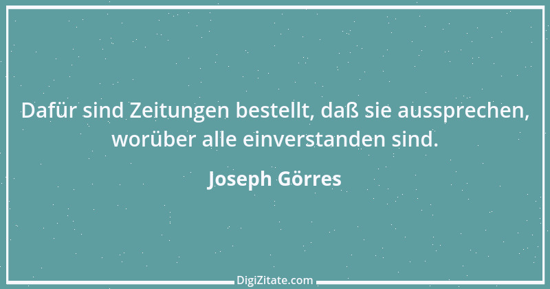 Zitat von Joseph Görres 2