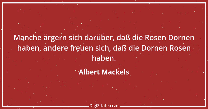 Zitat von Albert Mackels 1