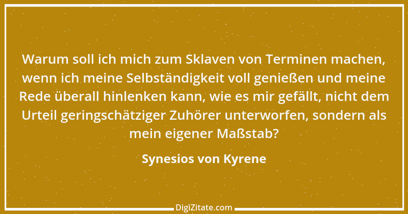 Zitat von Synesios von Kyrene 6